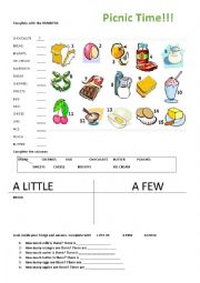 English Worksheet: Picnic