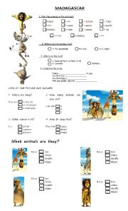 English Worksheet: Madagascar 