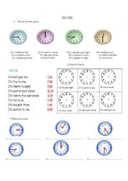 English Worksheet: THE TIME