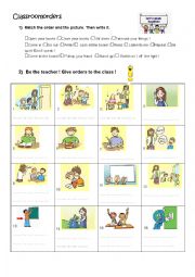 English Worksheet: Classroom orders