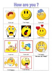 English Worksheet: How are you?