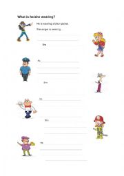 English Worksheet: Vocabulary clothes