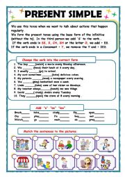 English Worksheet: present simple