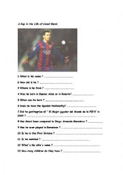 English Worksheet: Leonel Messis Biography