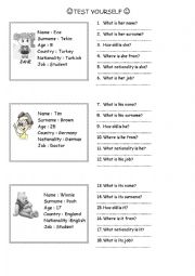 English Worksheet: Introducing yourself