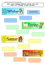 English Worksheet: vocabulary months 