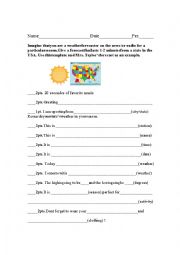 English Worksheet: Weather Broadcast