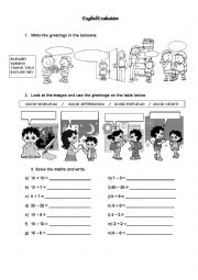 English Worksheet: Evaluation