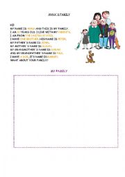 English Worksheet: family members