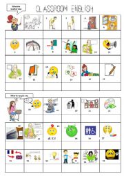 English Worksheet: Classroom English