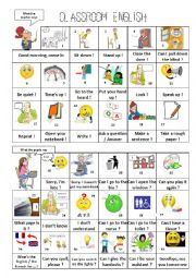 English Worksheet: Classroom English Part 2