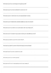 English Worksheet: WHAT WOULD YOU DO IF... ?