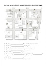 English Worksheet: Prepositions of directions