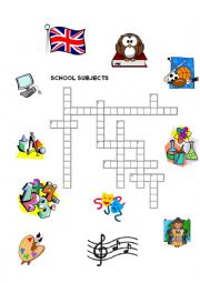 School subjects crosswords