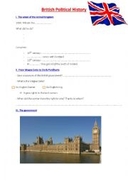 English Worksheet: British political history