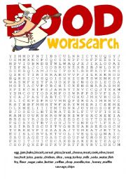 Wordsearch Series 2- Food wordsearch and other vocabulary exercises