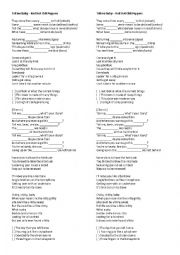 English Worksheet: Tell me Baby - Red Hot Chili Peppers Song Worksheet