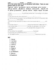 English Worksheet: Phrasal verbs quiz
