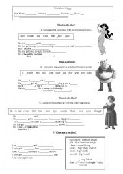 English Worksheet: physical descripition 