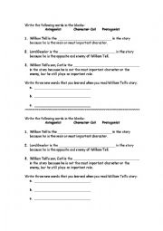 English Worksheet: William Tell Bell Ringer