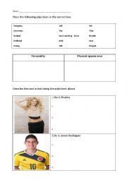 English Worksheet: Adjectives