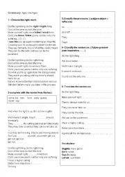 English Worksheet: Divisionary-ages and ages