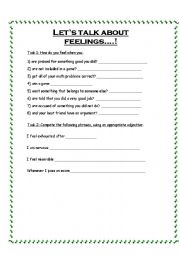 Emotions worksheet