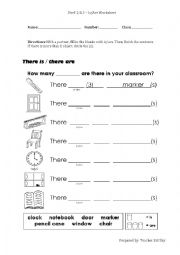 English Worksheet: is/are exercises
