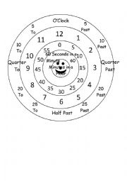 Learning to read time printable clock