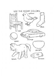 English Worksheet: Coloring