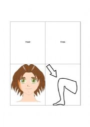 English Worksheet: Parts of the Body Concentration