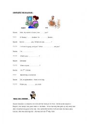 English Worksheet: reviewing present simple