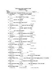English Worksheet: diagnostic test