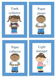 English Worksheet: Classroom helpers flashcards