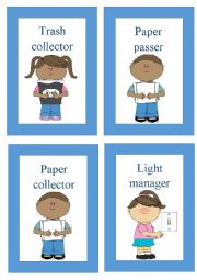 Classroom helpers flashcards