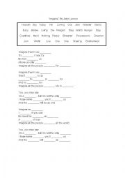 English Worksheet: Imagine _ Listening Activity