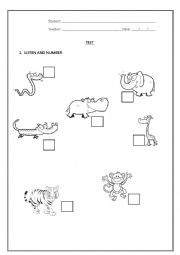 English Worksheet: Wild animals