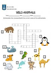 English Worksheet: WILD ANIMALS