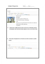 English Worksheet: Write an Email! (Recombine the scrambled email and create your own email!) 