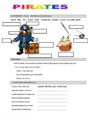 English Worksheet: Pirates 