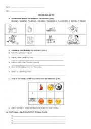 English Worksheet: hobbies