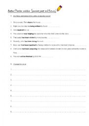 English Worksheet: Active/ Passive voice (PRESENT,PAST AND FUTURE)