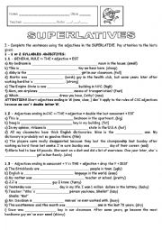English Worksheet: SUPERLATIVES