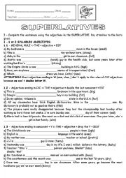 English Worksheet: SUPERLATIVES