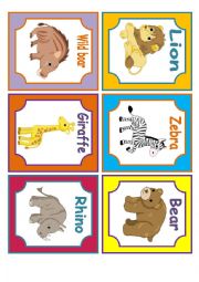 English Worksheet: wild animals 