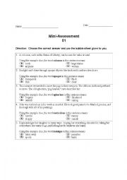 English Worksheet: Vocabulary in Context