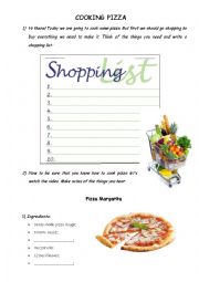 English Worksheet: cooking pizza