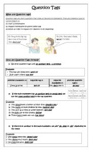 English Worksheet: Question Tags