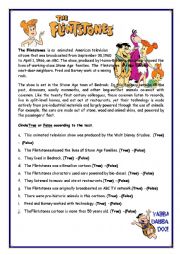 English Worksheet: The Fintstones