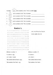 English Worksheet: number 